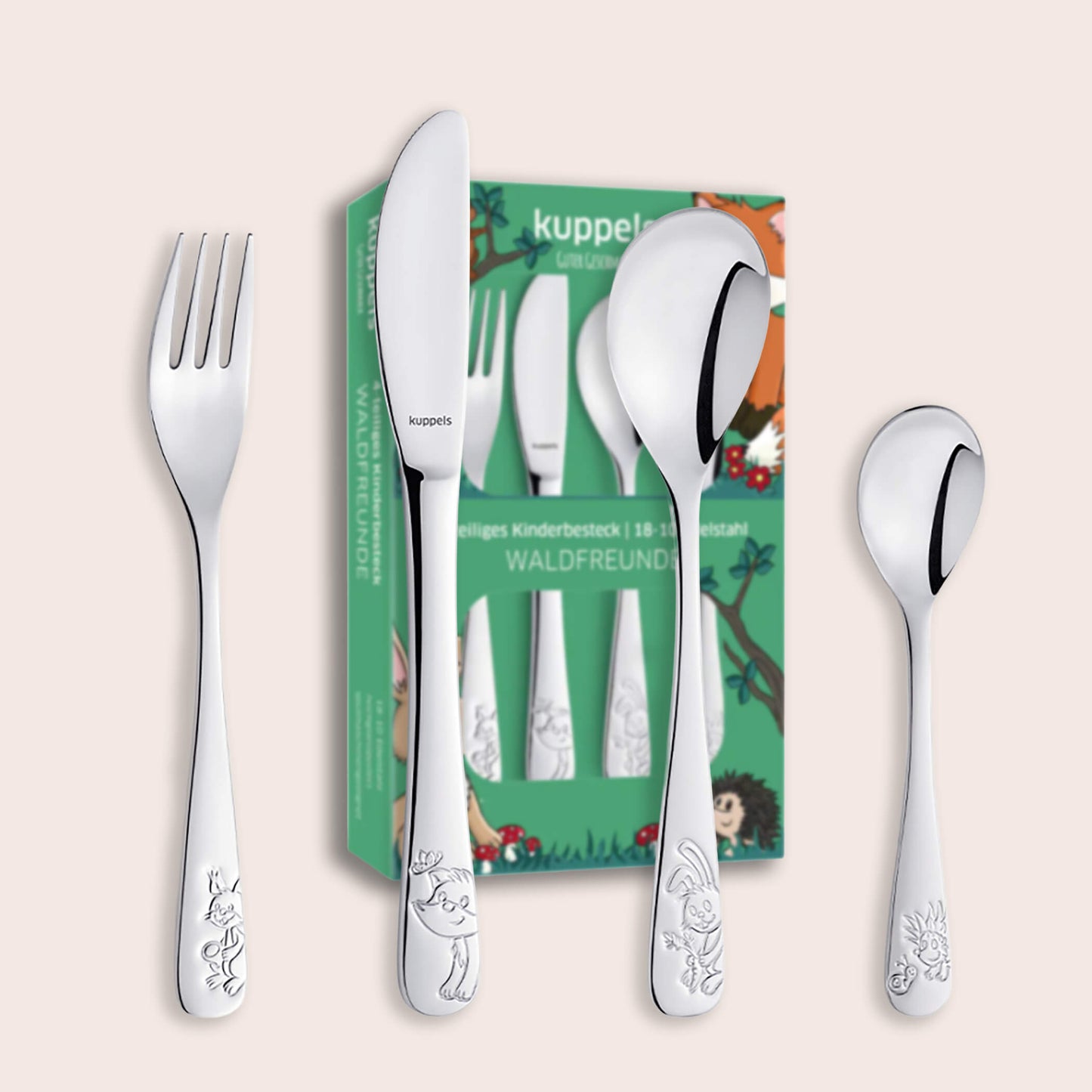 Personalisiertes Kinderbesteck "Waldtiere"