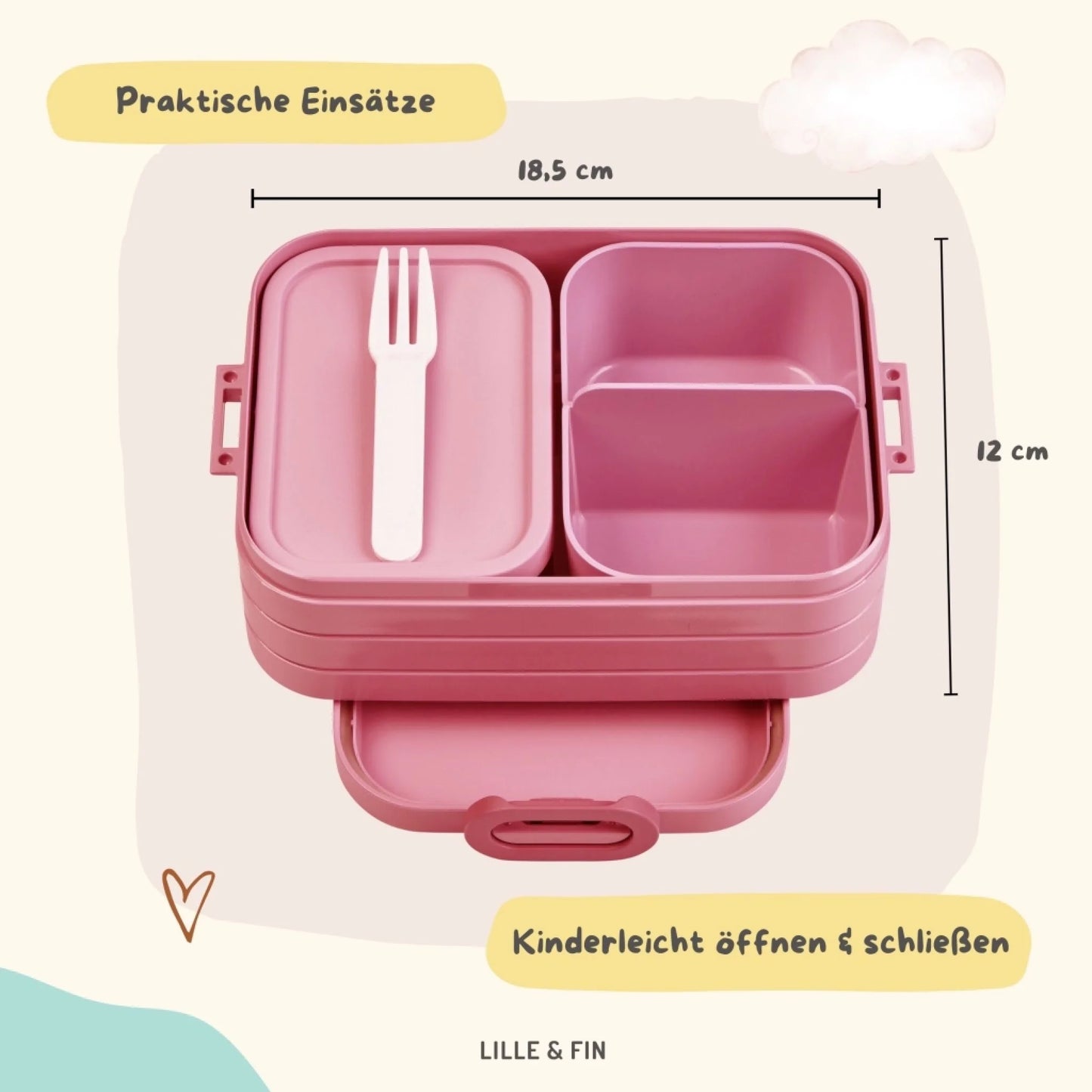 Mepal Bento rot Explainer Mit Größe