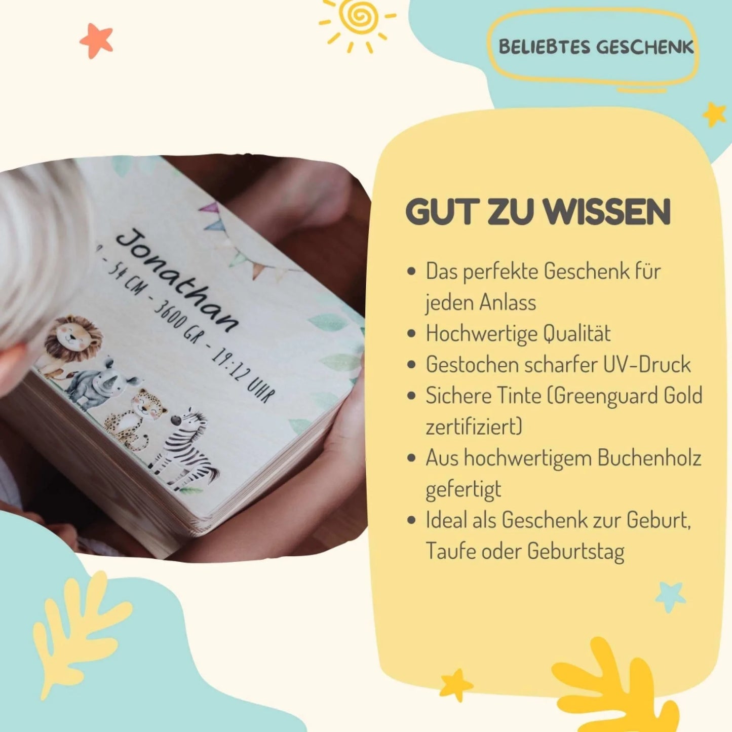 Erinnerungskiste Holz Safari