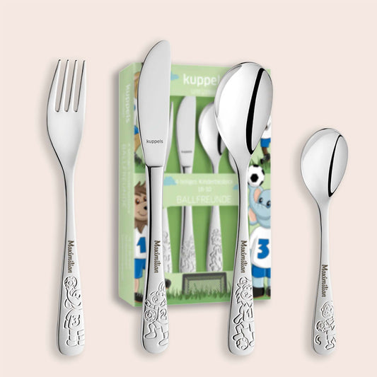 Personalisiertes Kinderbesteck "Fußball"