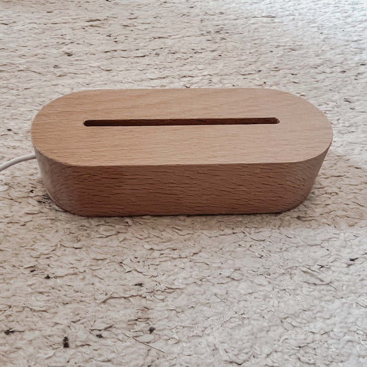 Holzsockel Nachtlicht