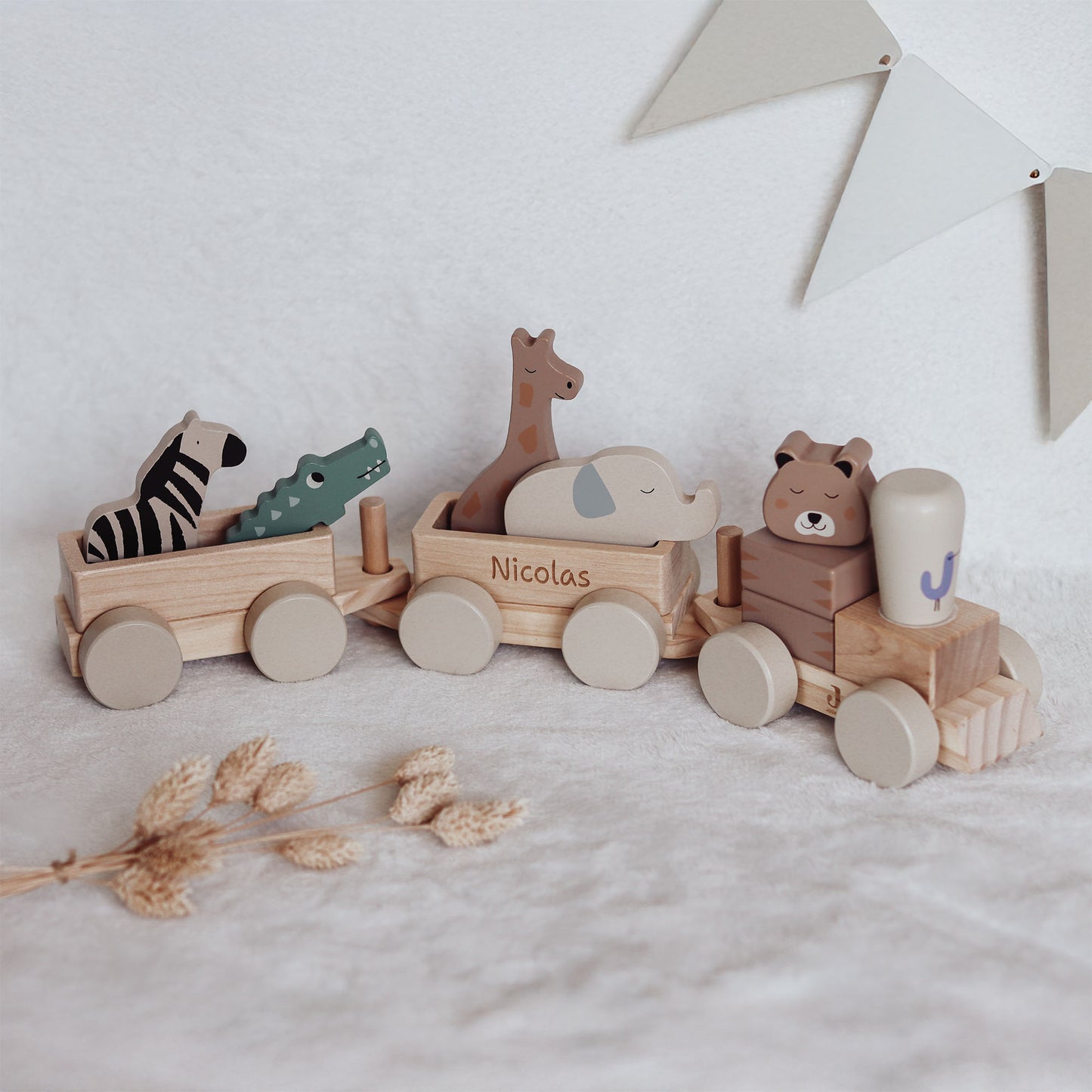 Personalisierter Holzzug