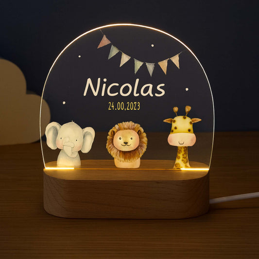 Nachtlicht personalisiert "Safari"