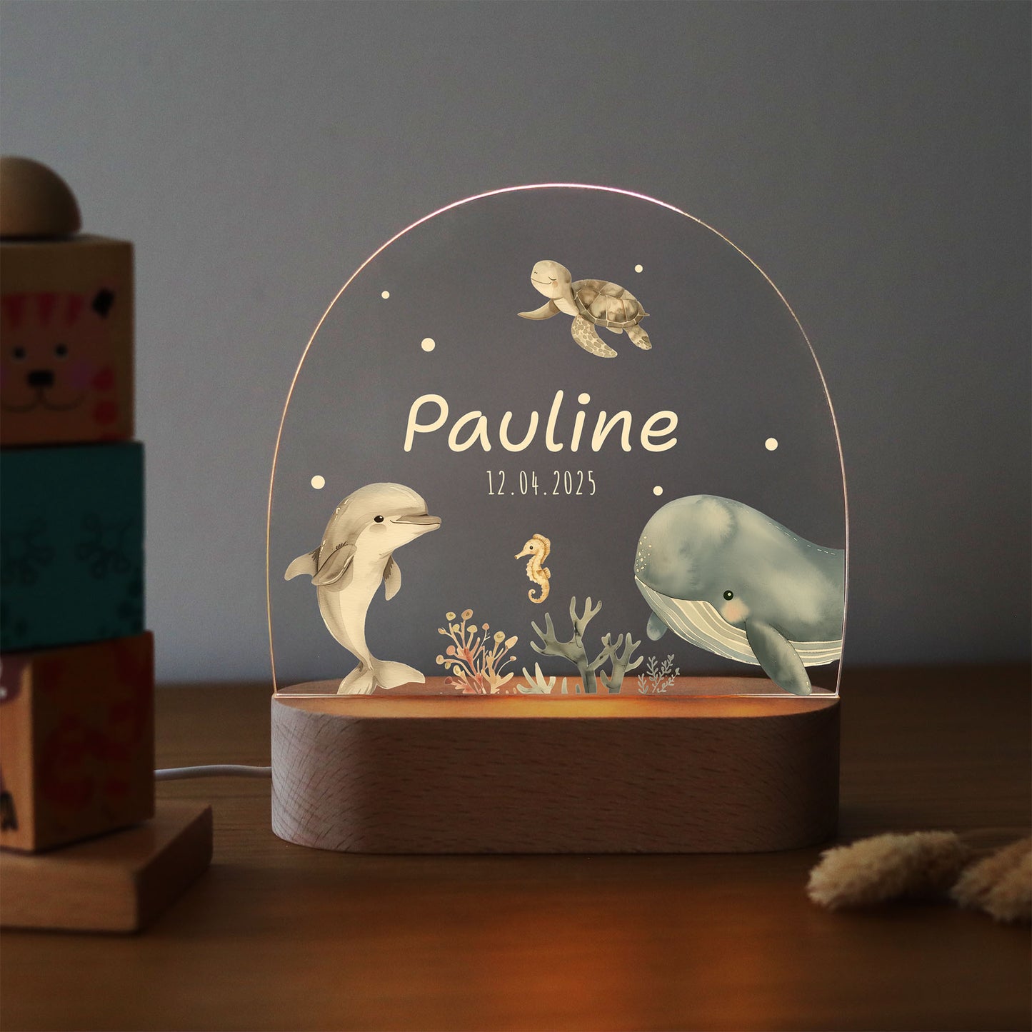 Nachtlicht personalisiert "Meerestiere"