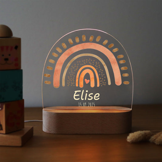 Nachtlicht personalisiert "Regenbogen"